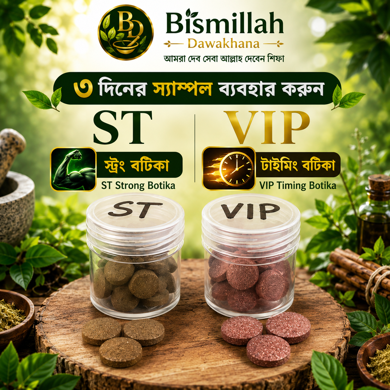 ঔষধের কার্যকারিতা যাচাই করতে ৩দিনের স্যাম্পল প্যাক অর্ডার করুন (COD Available)