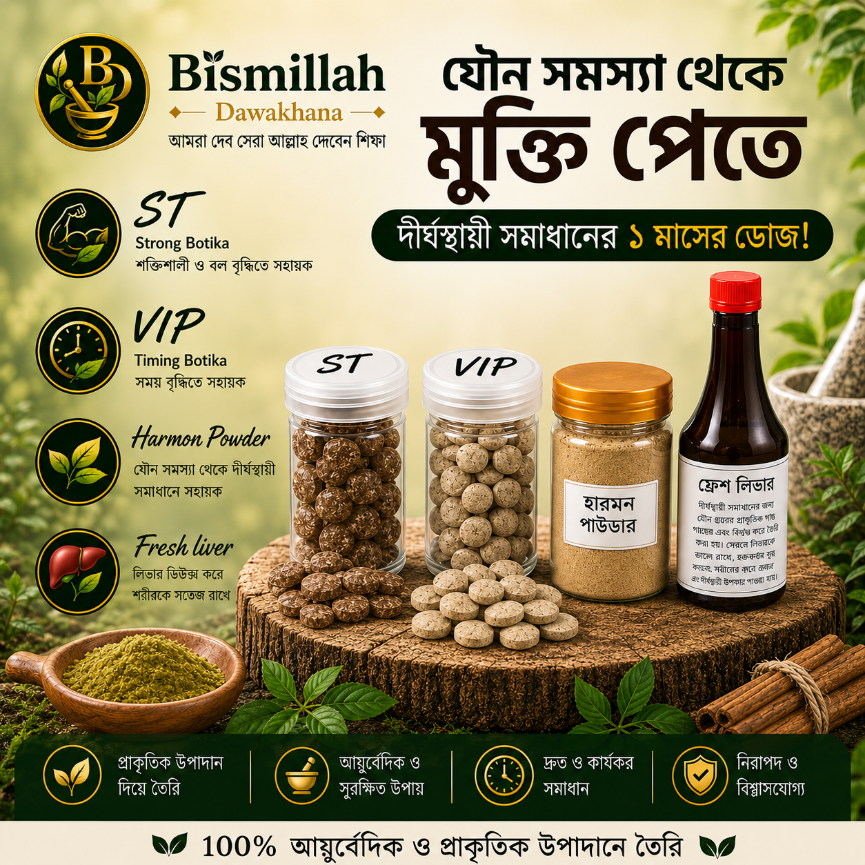 যৌন সমস্যা থেকে মুক্তি পেতে দীর্ঘস্থায়ী ১ মাসের VIP ডোজ অর্ডার করুন (COD Available)